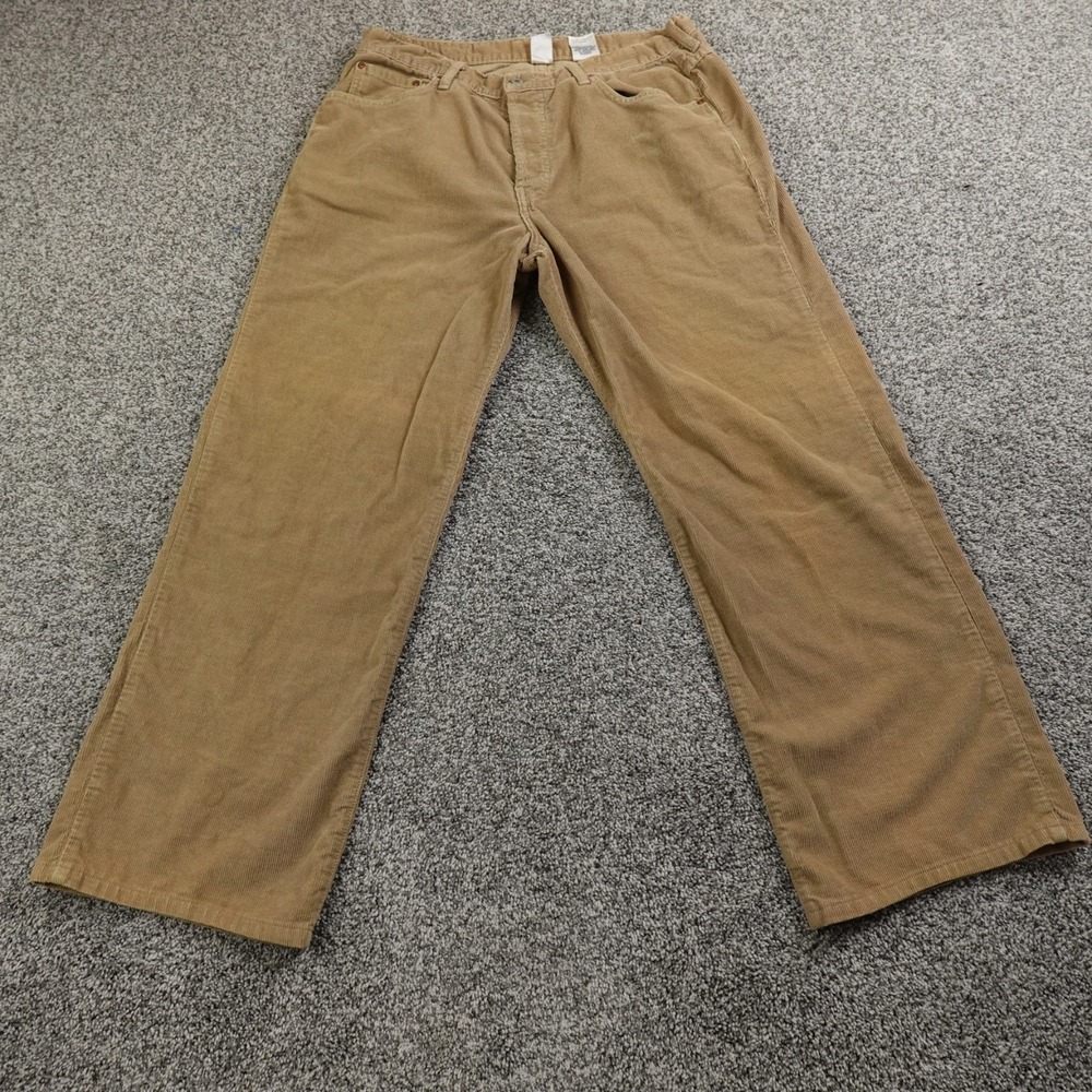 VTG Lucky Brand Pants Mens 36X30 Brown Corduroy 181 Low Rise Boot‎ Western USA
